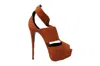 Giuseppe Zanotti Sharon 105 Heels In Orange Suede In Orange