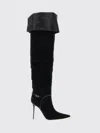 Giuseppe Zanotti Secret High Boot 105 High Heels Boots In Black Suede And Leather In Black