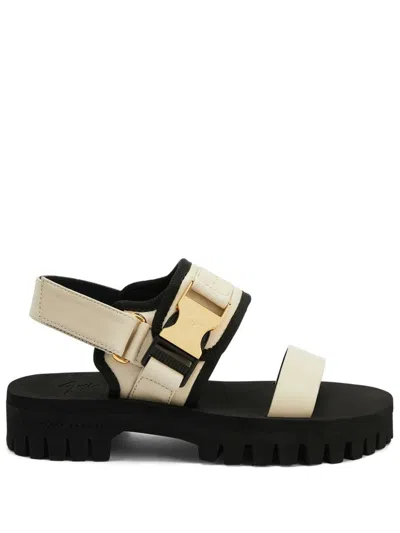 Giuseppe Zanotti Shyan Chunky Leather Sandals In Gold