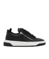 Giuseppe Zanotti Side Zipper Low-cut Casual Shoes In Black