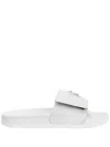 Giuseppe Zanotti Signature-plaque Touch-strap Slides In White