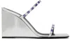 Giuseppe Zanotti Silver Shangay Heeled Sandals In Silver