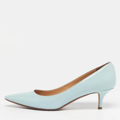 Pre-owned Giuseppe Zanotti Size 39 Blue Patent Leather Pointed Toe Pumps
