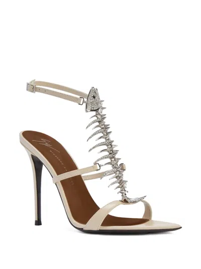 Giuseppe Zanotti Slim 2.0 Fishbone-motif Sandals In Neutral