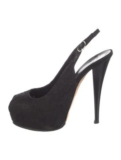 Pre-owned Giuseppe Zanotti Slingback Pumps In Black