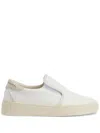 Giuseppe Zanotti Slip-on Leather Sneakers In White
