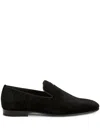 Giuseppe Zanotti Slip-on Velvet Loafers In Black