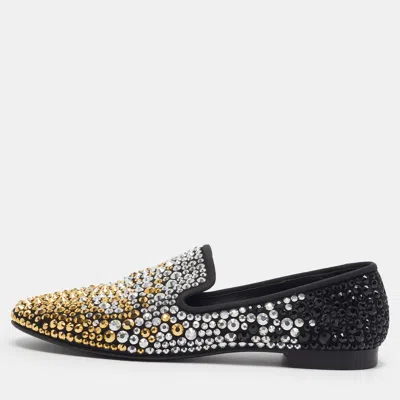 Pre-owned Giuseppe Zanotti Smoking Slippers Size 41 Black Suede Smoking Slippers