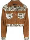 Giuseppe Zanotti Snakes-panelled Jacket In Brown