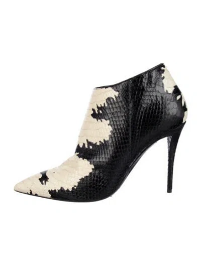 Pre-owned Giuseppe Zanotti Snakeskin Animal Print Pumps In Black/white