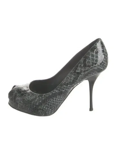 Pre-owned Giuseppe Zanotti Snakeskin Animal Print Pumps In Multi