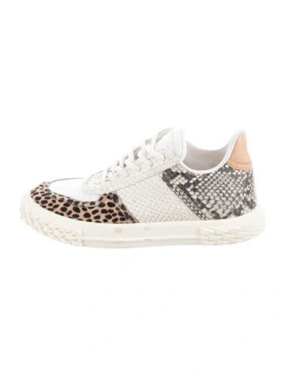 Pre-owned Giuseppe Zanotti Snakeskin Animal Print Sneakers In Multicolor