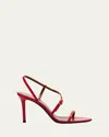 Giuseppe Zanotti Snakeskin Ankle Strap Stiletto Sandals In Rossetto