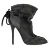 Giuseppe Zanotti Snakeskin Embossed Ankle Boots In Grey Suede In Gray