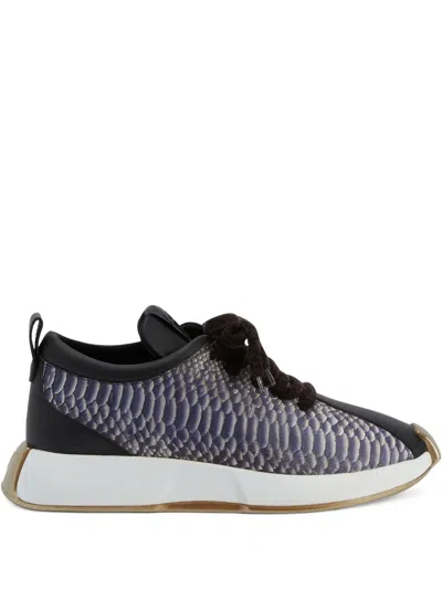 Giuseppe Zanotti Snakeskin-print Sneakers In Multi