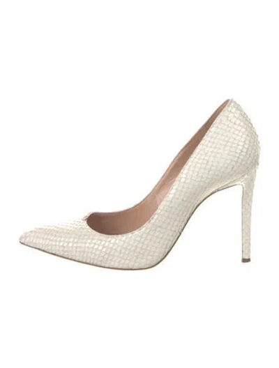 Pre-owned Giuseppe Zanotti Snakeskin Pumps In White