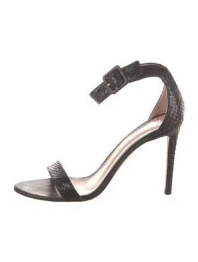 Pre-owned Giuseppe Zanotti Snakeskin Sandals In Pink