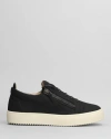 Giuseppe Zanotti Zip-detail Lace-up Sneakers In Black