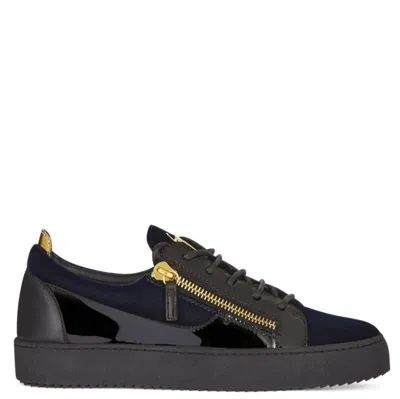 Giuseppe Zanotti Going Croc-embossed Leather Sneaker In Black