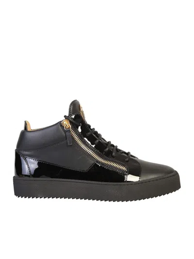 Giuseppe Zanotti Leather Sneakers In Black