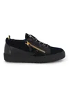 Giuseppe Zanotti Zip-detail Frankie Trainers In Black