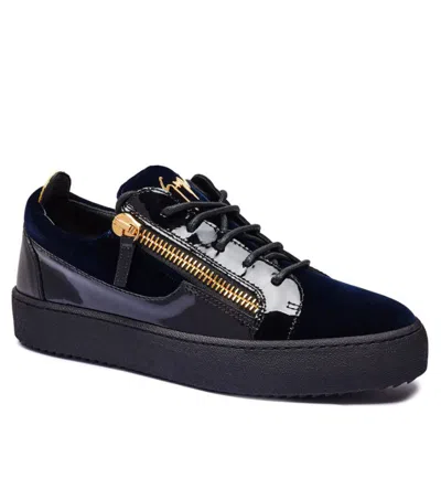 Giuseppe Zanotti Going Croc-embossed Leather Sneaker In Black