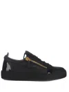 Giuseppe Zanotti Zip-detailed Low-top Sneakers In Black
