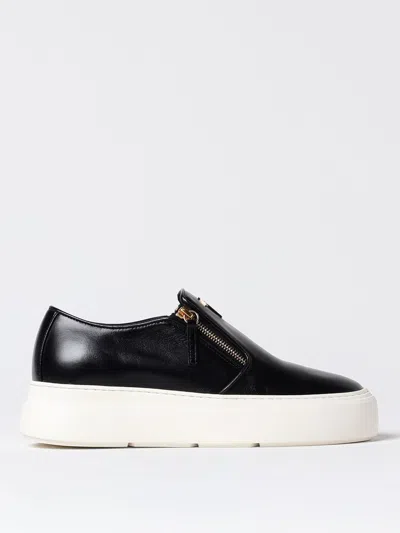 Giuseppe Zanotti Conley Zip Leather Sneakers In Schwarz