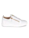 Giuseppe Zanotti Frankie Zip-fastening Lace-up Sneakers In White