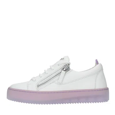 Giuseppe Zanotti Sneakers White In Bianco Chiari E Naturali