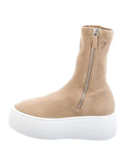 Pre-owned Giuseppe Zanotti Sock Boots In Neutrals