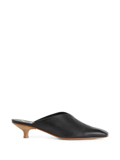 Giuseppe Zanotti Square-toe Leather Mules In Black