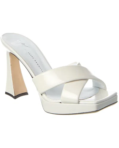 GIUSEPPE ZANOTTI STACEE 85 LEATHER PLATFORM SANDAL