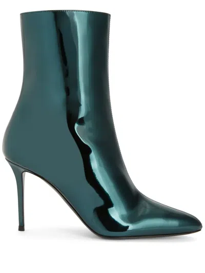 Giuseppe Zanotti Stiletto Heel Ankle Boots In Green