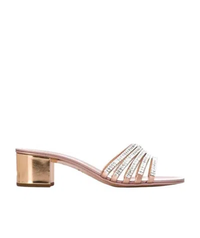 Giuseppe Zanotti Strapped Crystal High-heeled Sandals In White
