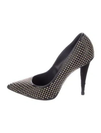 Pre-owned Giuseppe Zanotti Studded Accents Pumps In Black