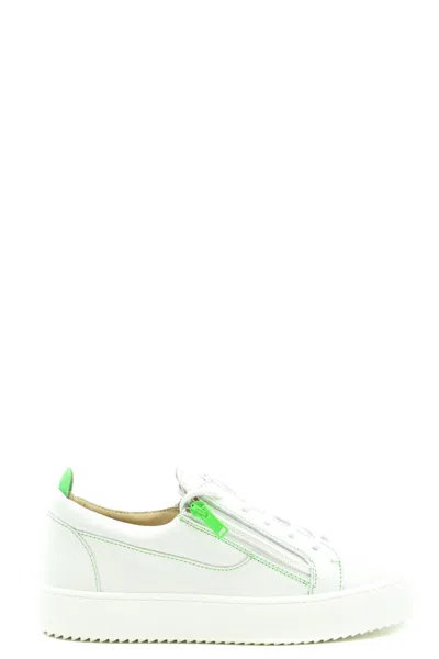 Giuseppe Zanotti Stylish Leather Sneakers For Men In White