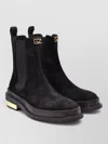Giuseppe Zanotti Suede Ankle Boots Chunky Sole Elastic Panels In Black