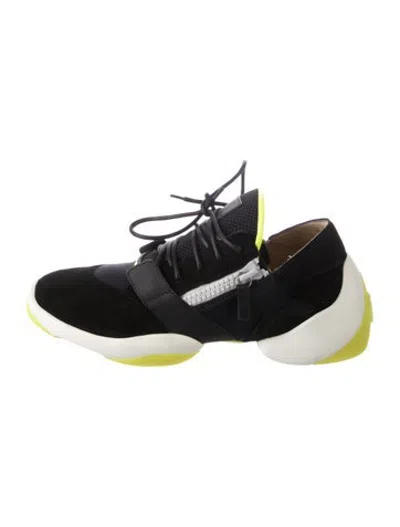 Pre-owned Giuseppe Zanotti Suede Athletic Sneakers In Black