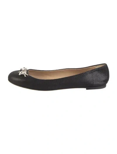 Pre-owned Giuseppe Zanotti Suede Ballet Flats In Black