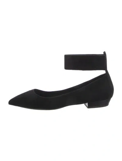 Pre-owned Giuseppe Zanotti Suede Ballet Flats In Black