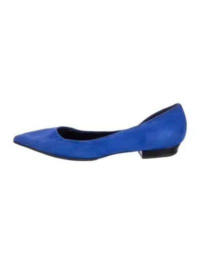Pre-owned Giuseppe Zanotti Suede Ballet Flats In Blue