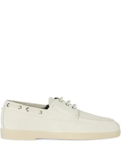 Giuseppe Zanotti Suede Boat Shoes In Neutrals