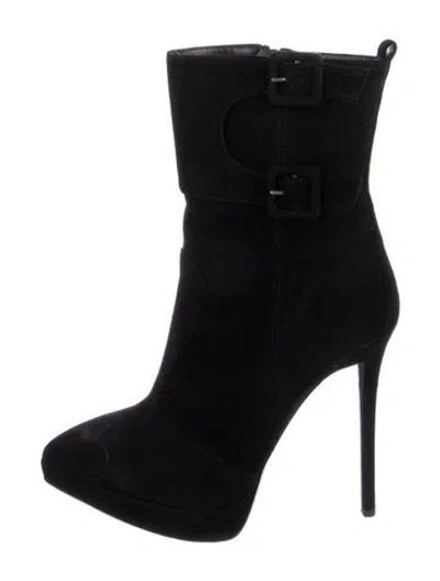 Pre-owned Giuseppe Zanotti Suede Boots In Black