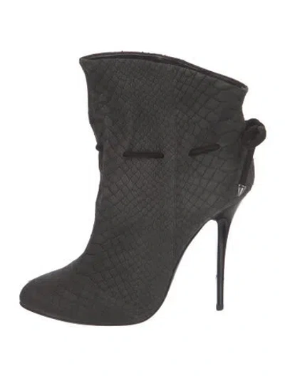 Pre-owned Giuseppe Zanotti Suede Boots In Black
