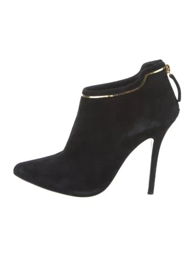 Pre-owned Giuseppe Zanotti Suede Boots In Black
