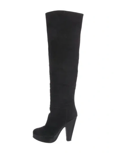 Pre-owned Giuseppe Zanotti Suede Boots In Black