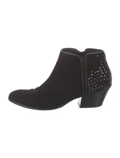 Pre-owned Giuseppe Zanotti Suede Boots In Black
