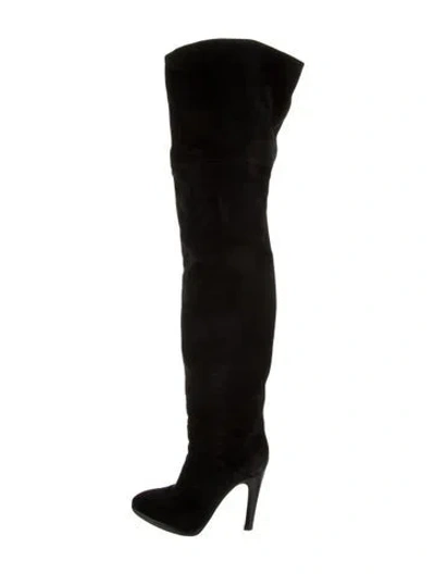 Pre-owned Giuseppe Zanotti Suede Boots In Black