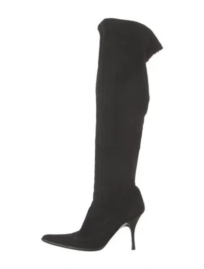 Pre-owned Giuseppe Zanotti Suede Boots In Black